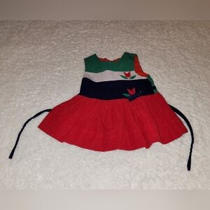 Vintage * Baby Girl Clothes * Floral Corduroy Dress * Spring * Size 12 Months *